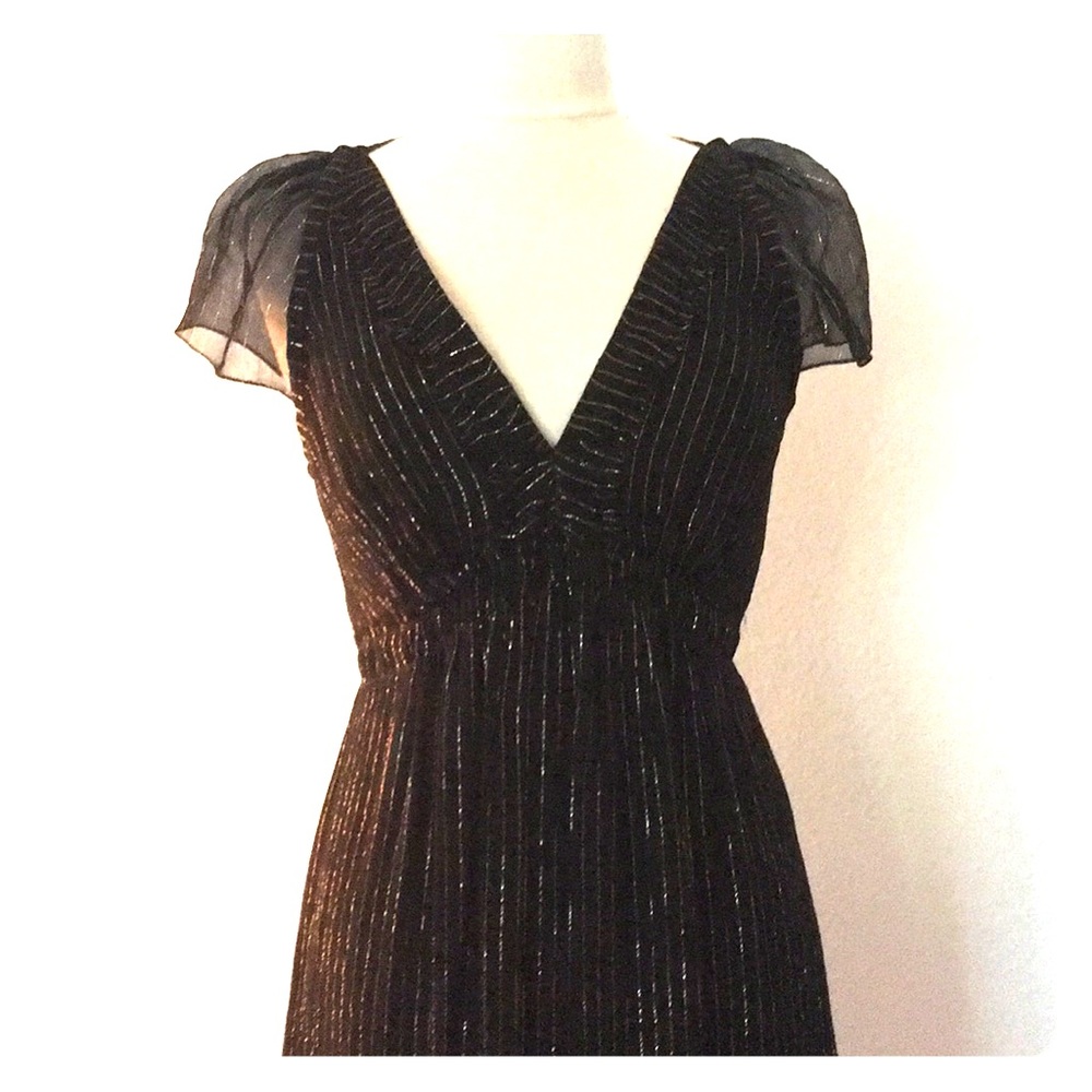 BCBG Max Azria black & gold evening dress